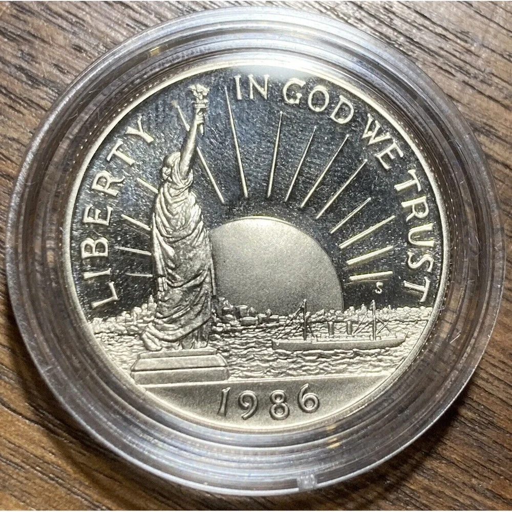 1986-S Proof‎ Statue of Liberty Commemorative Half Dollar 50c -